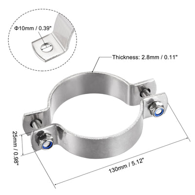 Harfington Wall Mount Ceiling Mount Pipe Support, 304 Stainless Steel Pipe Bracket Clamp