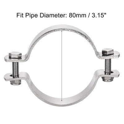 Harfington Wall Mount Ceiling Mount Pipe Support, 304 Stainless Steel Pipe Bracket Clamp