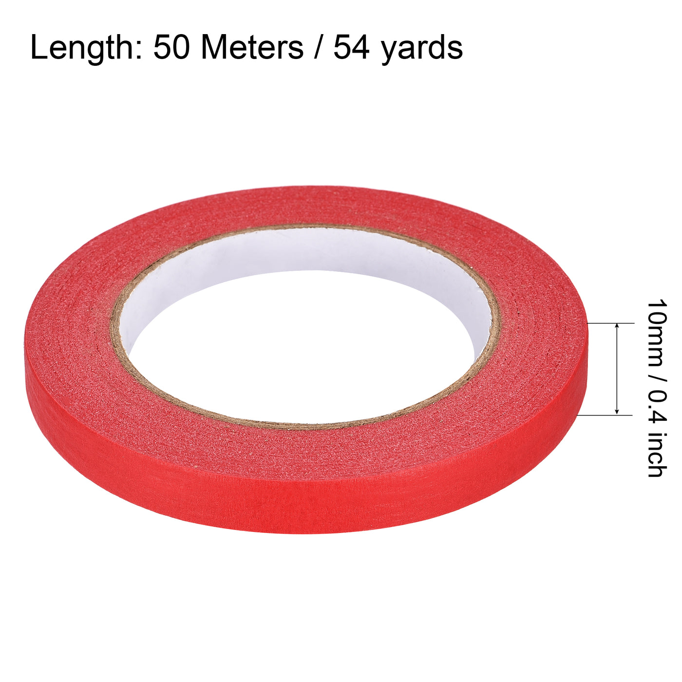 uxcell Uxcell 7Pcs 10mm 0.4 inch Wide 50m 54 yards Masking Tape Painters Tape Rolls 7 Colors