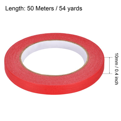Harfington Uxcell 7Pcs 10mm 0.4 inch Wide 50m 54 yards Masking Tape Painters Tape Rolls 7 Colors