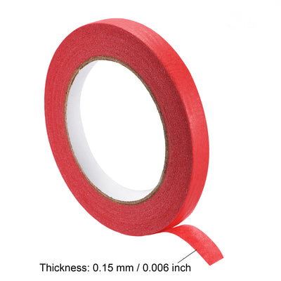 Harfington Uxcell 7Pcs 10mm 0.4 inch Wide 50m 54 yards Masking Tape Painters Tape Rolls 7 Colors