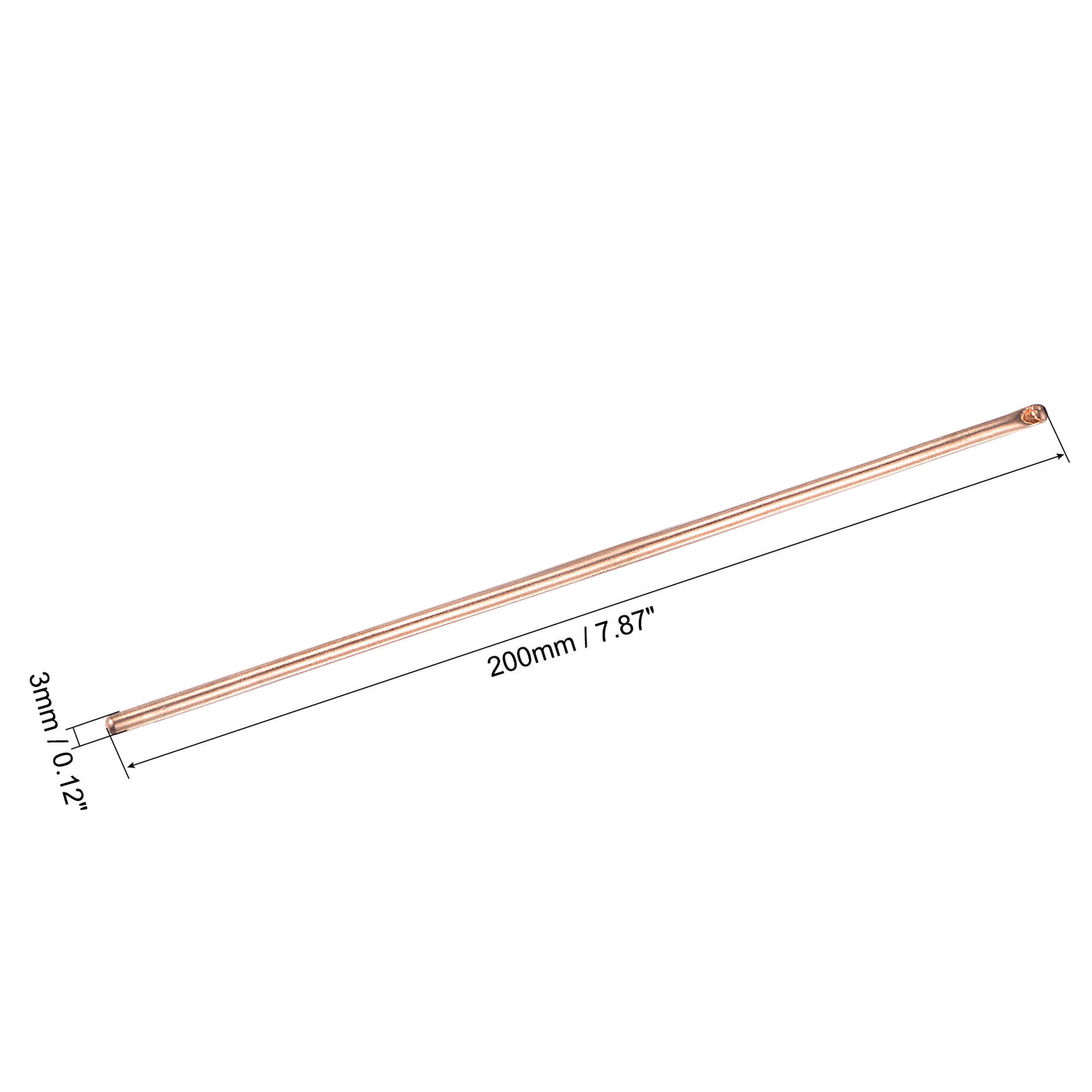 uxcell Uxcell Copper Round Heat Pipe for Cooling Laptop CPU GPU Heatsink 3mm x 200mm