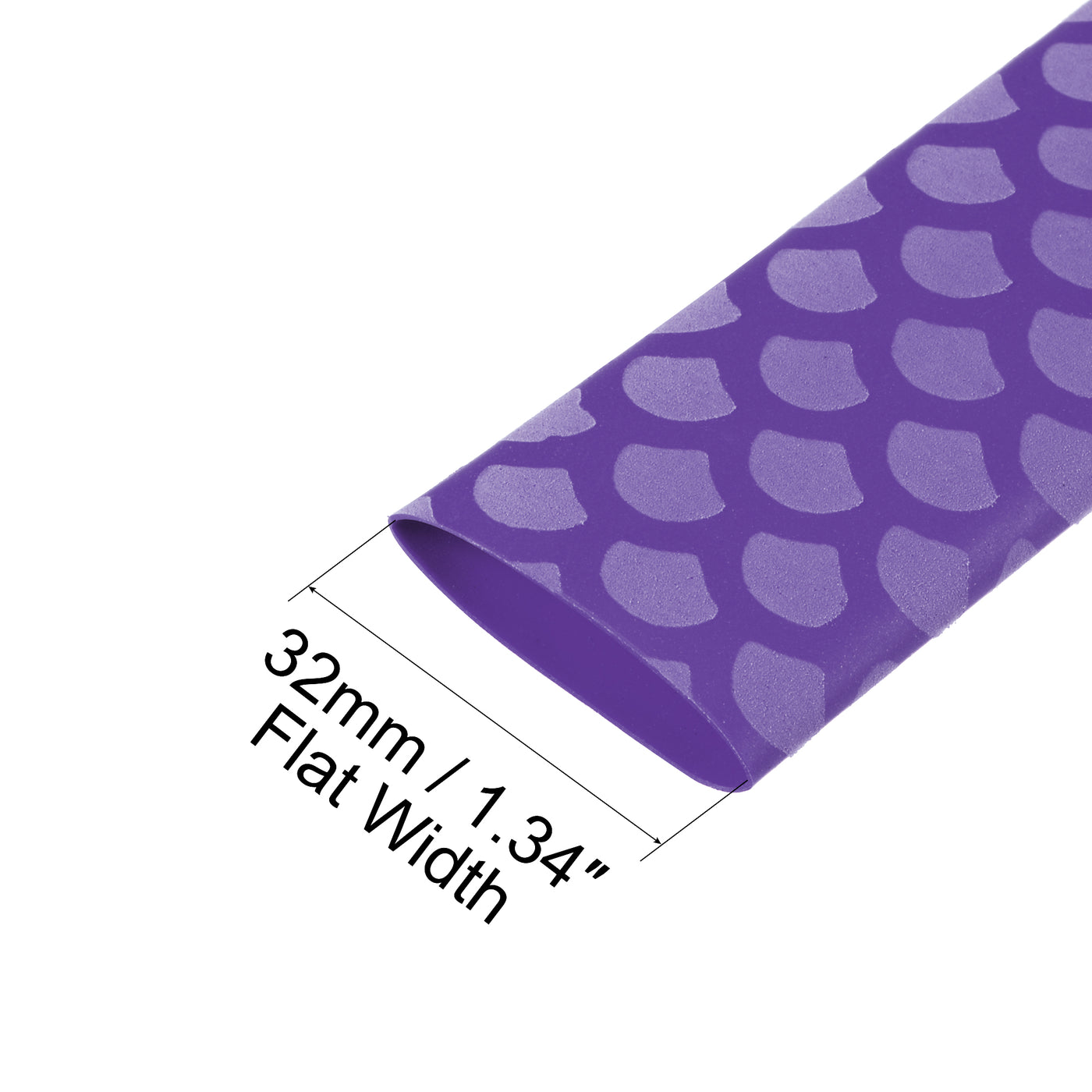 uxcell Uxcell Heat Shrink Wrap Tubing Sleeve for Fishing Rod Grips Handle, 32mm Flat 3.3ft 2:1 rate Purple
