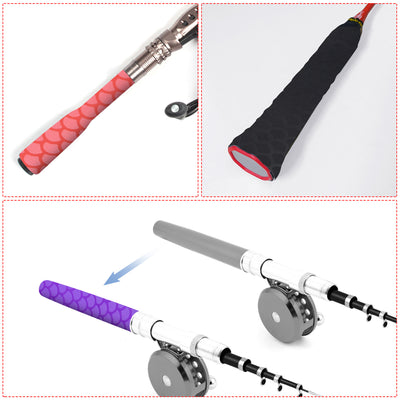 Harfington Uxcell Heat Shrink Wrap Tubing Sleeve for Fishing Rod Grips Handle, 32mm Flat 3.3ft 2:1 rate Purple