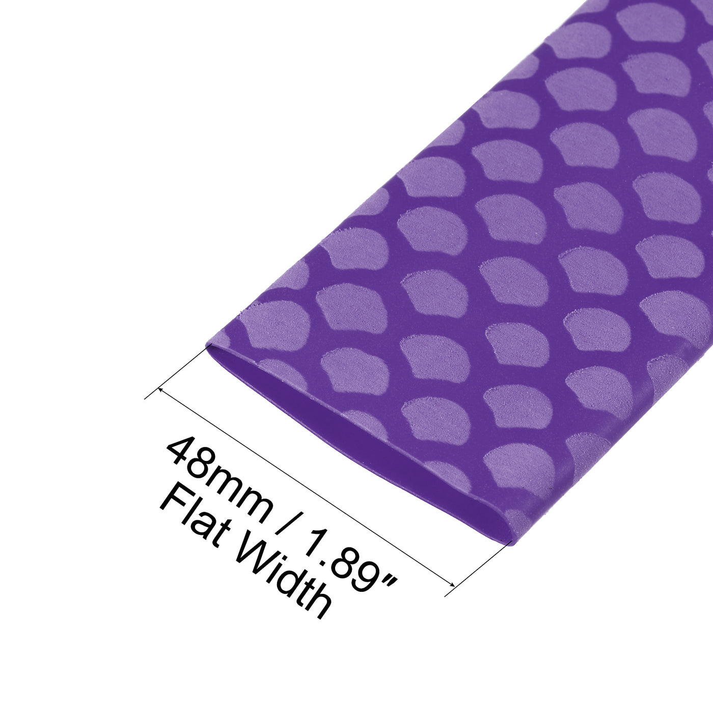 uxcell Uxcell Heat Shrink Wrap Tubing Sleeve for Fishing Rod Grips Handle, 48mm Flat 3.3ft 2:1 rate Purple