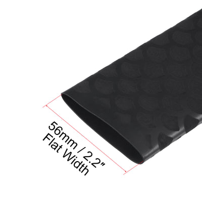 Harfington Uxcell Heat Shrink Wrap Tubing Sleeve for Fishing Rod Grips Handle, 56mm Flat 3.3ft 2:1 rate Black