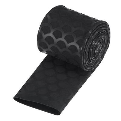 uxcell Uxcell Heat Shrink Wrap Tubing Sleeve for Fishing Rod Grips Handle, 56mm Flat 3.3ft 2:1 rate Black