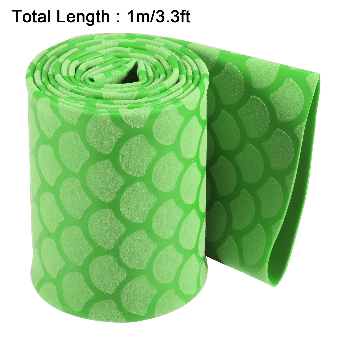 Harfington Heat Shrink Wrap Tubing Sleeve for Fishing Rod Grips Handle, 63mm Flat 3.3ft 2:1 Ratio Green