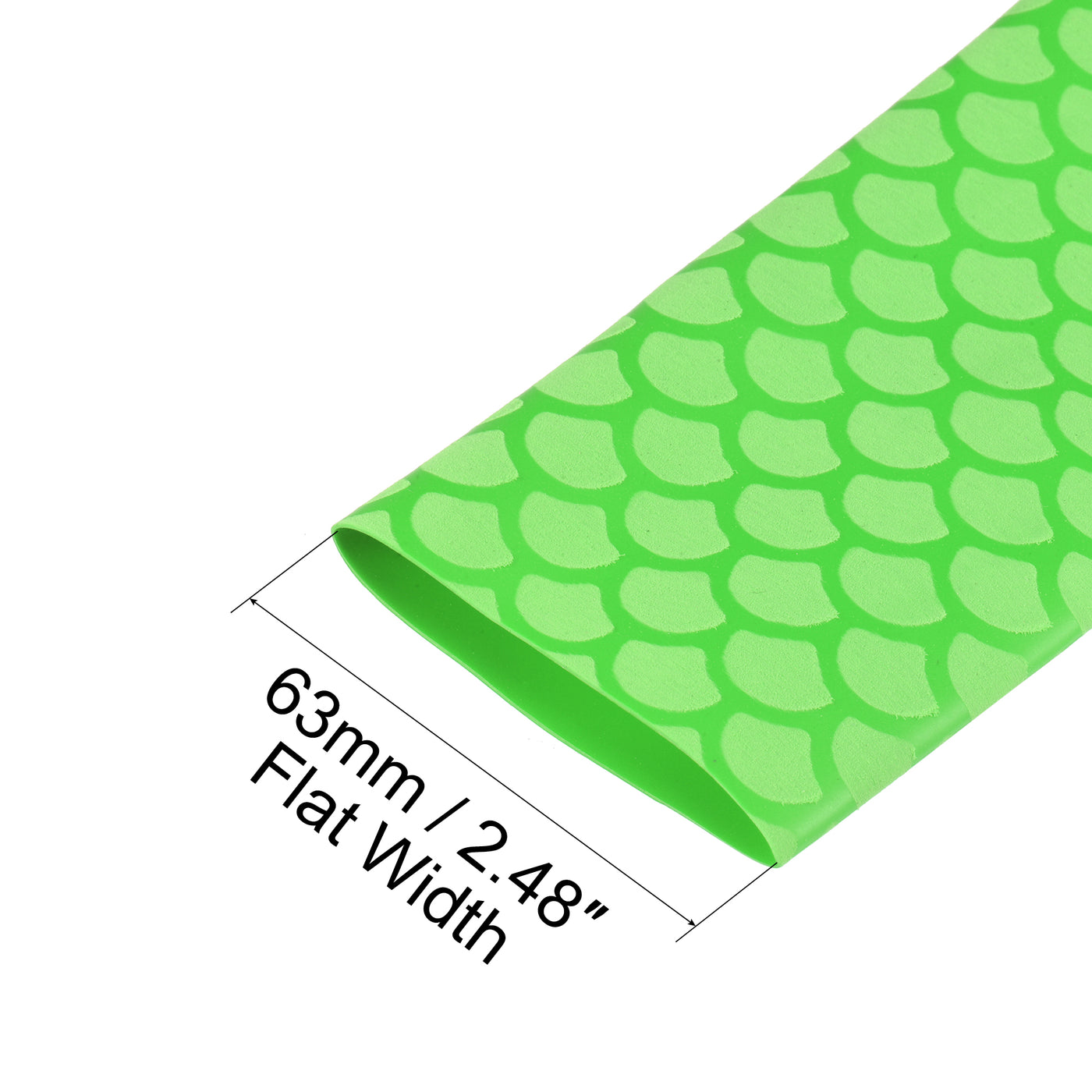 Harfington Heat Shrink Wrap Tubing Sleeve for Fishing Rod Grips Handle, 63mm Flat 3.3ft 2:1 Ratio Green