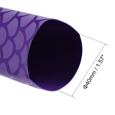 Harfington Heat Shrink Wrap Tubing Sleeve for Fishing Rod Grips Handle, 63mm Flat 3.3ft 2:1 Ratio Purple