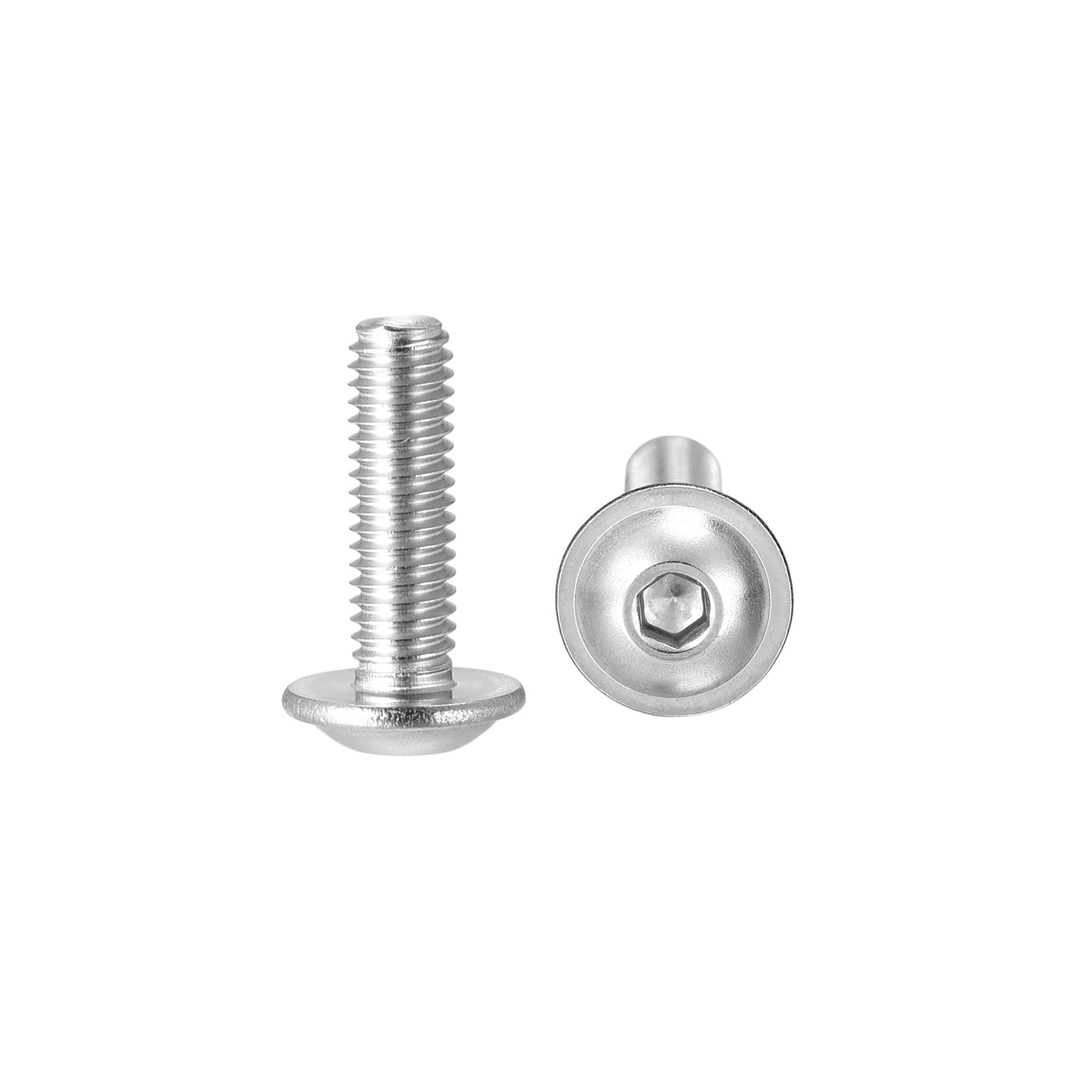 uxcell 304 Stainless Steel Flanged Button Head Socket Cap Screws