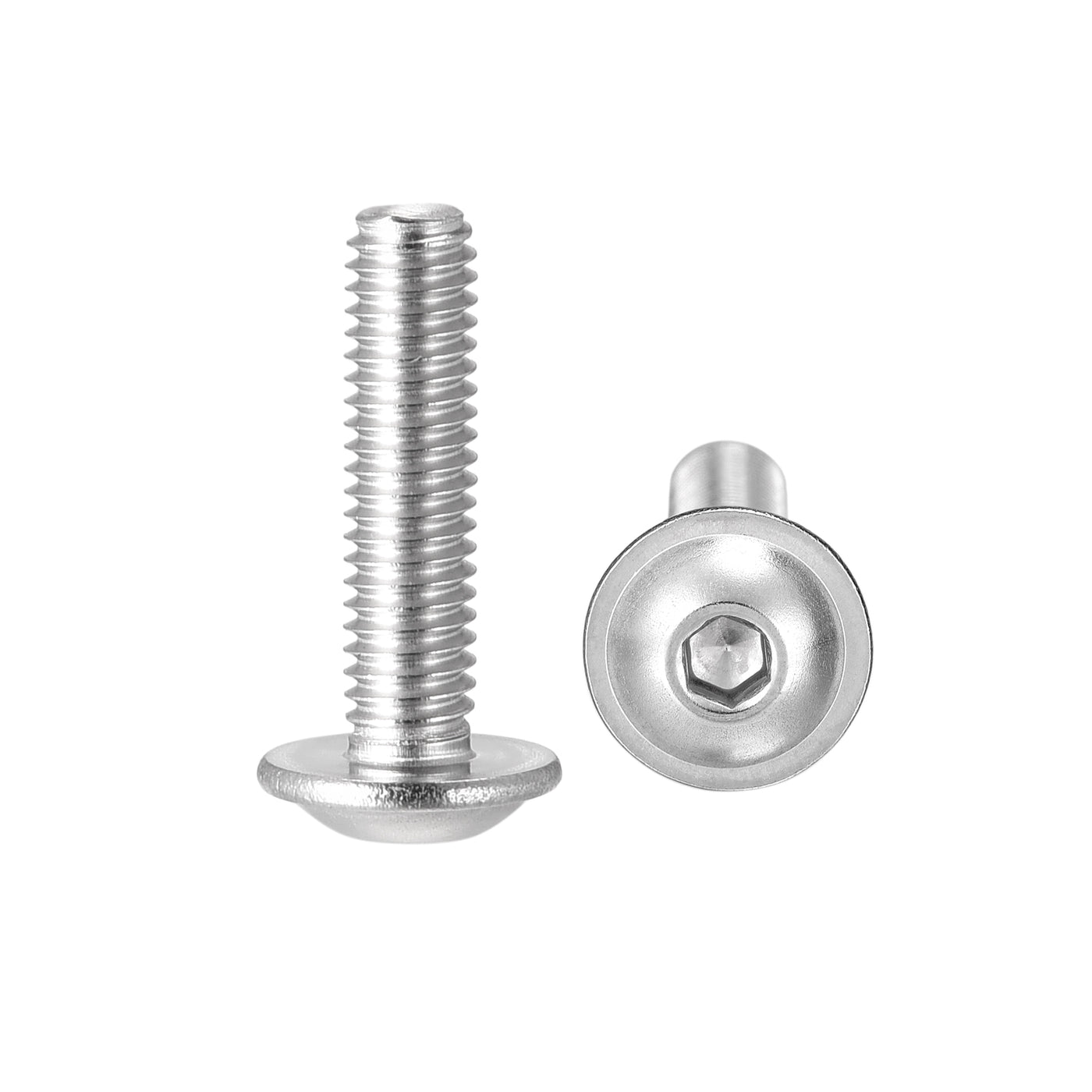 uxcell 304 Stainless Steel Flanged Button Head Socket Cap Screws