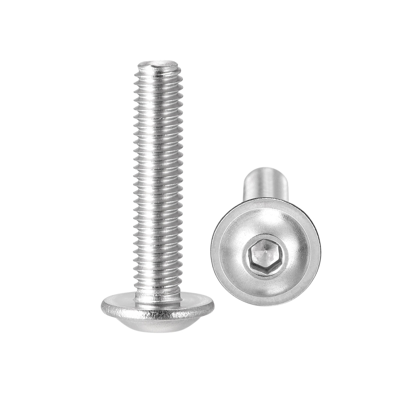 uxcell 304 Stainless Steel Flanged Button Head Socket Cap Screws