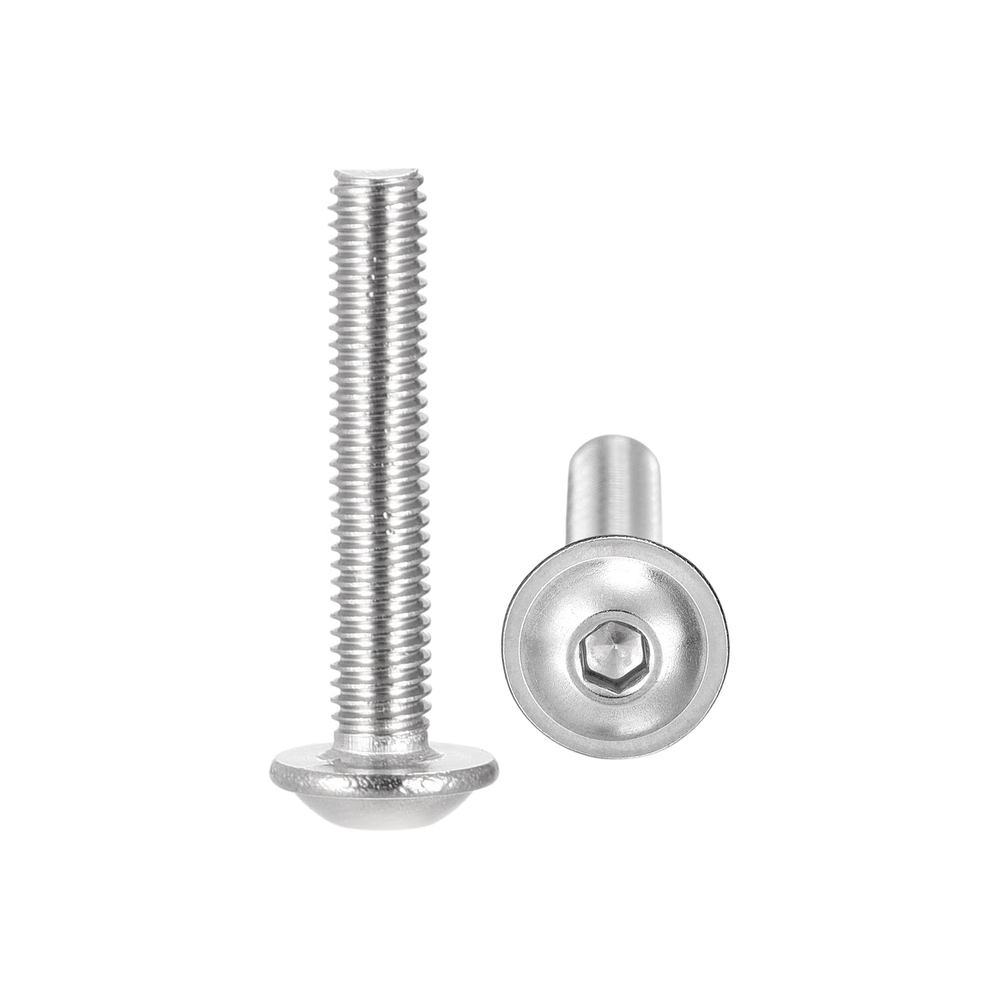 uxcell 304 Stainless Steel Flanged Button Head Socket Cap Screws