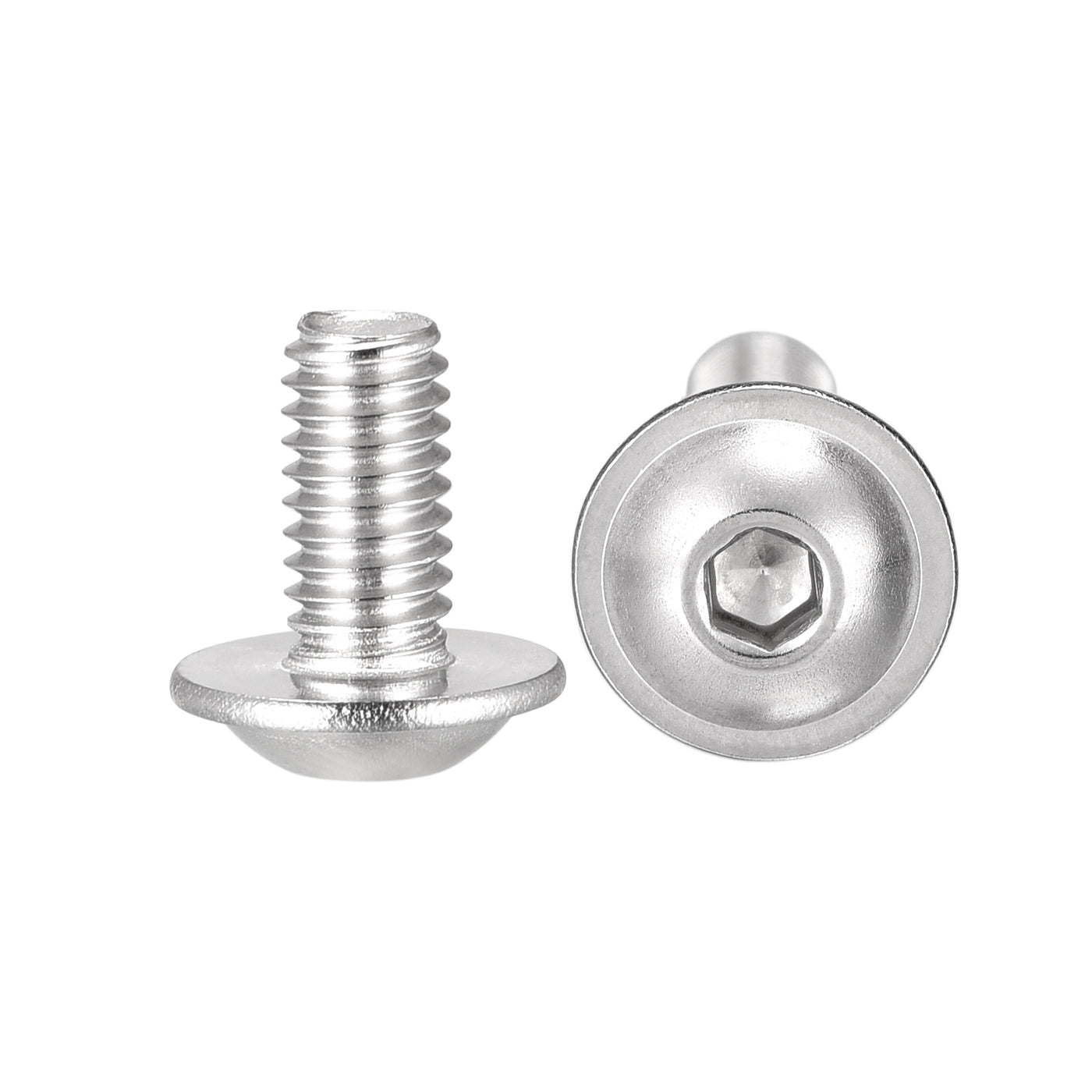 uxcell 304 Stainless Steel Flanged Button Head Socket Cap Screws