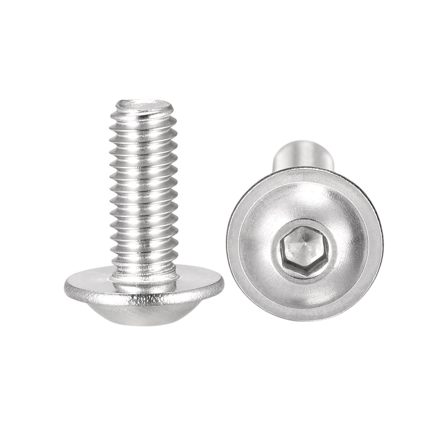 uxcell 304 Stainless Steel Flanged Button Head Socket Cap Screws