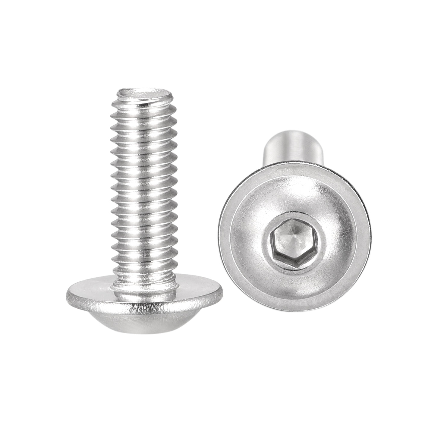 uxcell 304 Stainless Steel Flanged Button Head Socket Cap Screws