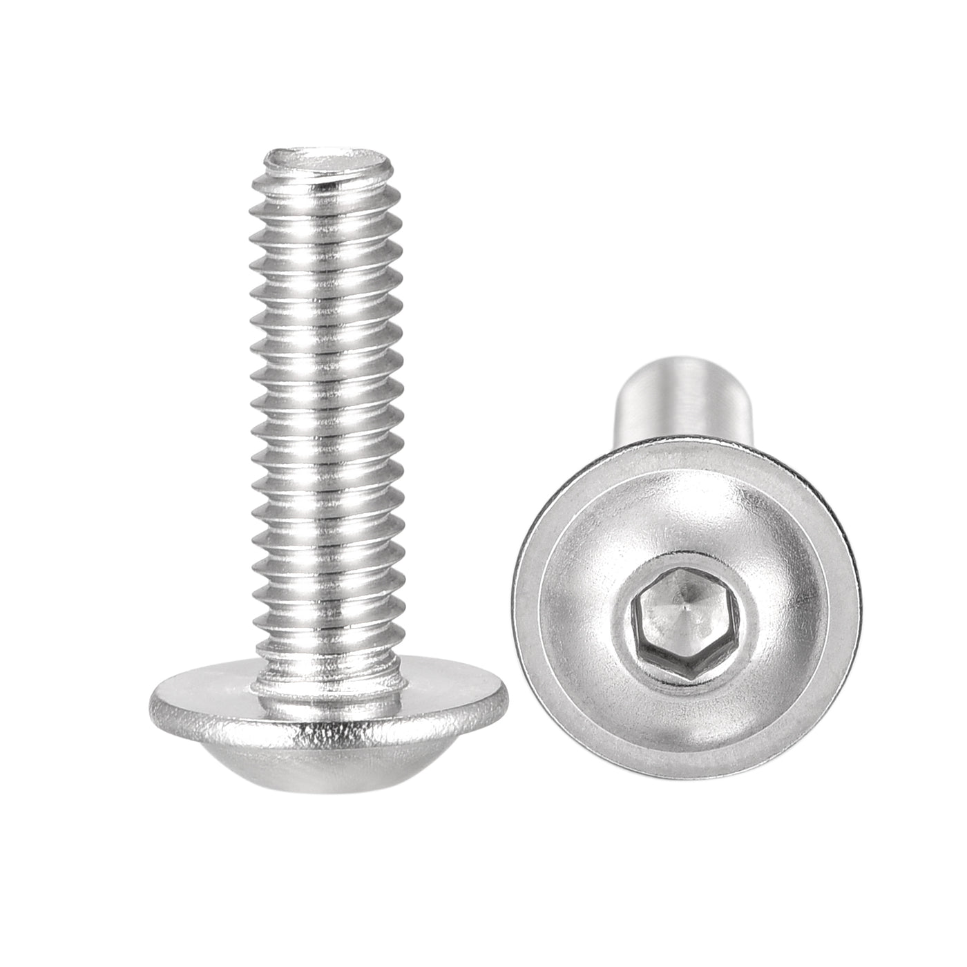 uxcell 304 Stainless Steel Flanged Button Head Socket Cap Screws