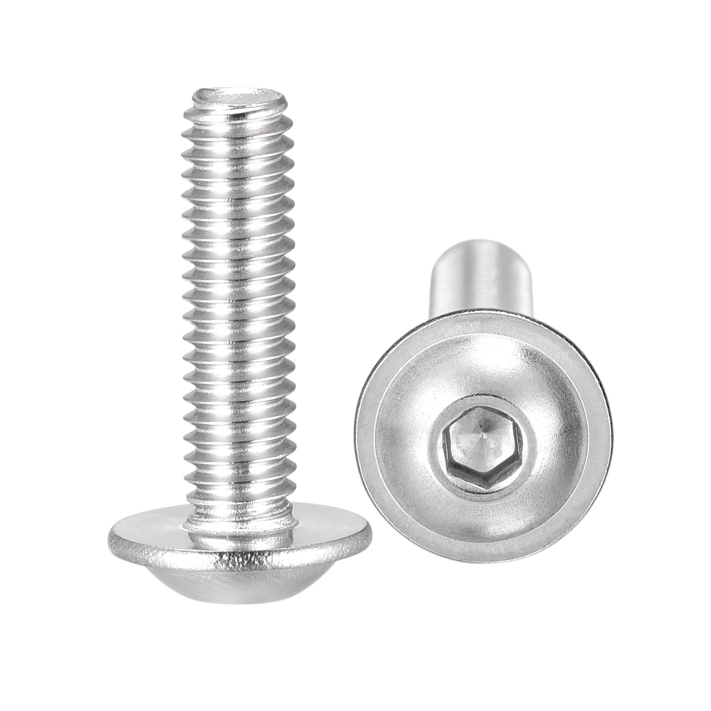 uxcell 304 Stainless Steel Flanged Button Head Socket Cap Screws