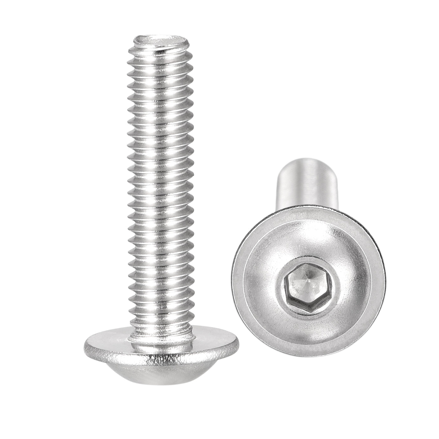 uxcell 304 Stainless Steel Flanged Button Head Socket Cap Screws