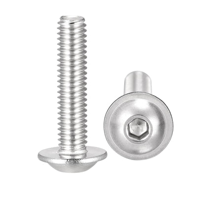 Harfington 304 Stainless Steel Flanged Button Head Socket Cap Screws