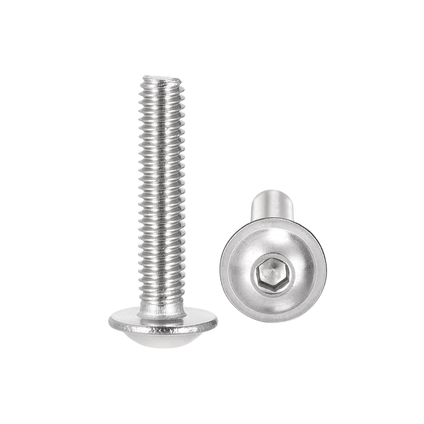 uxcell 304 Stainless Steel Flanged Button Head Socket Cap Screws