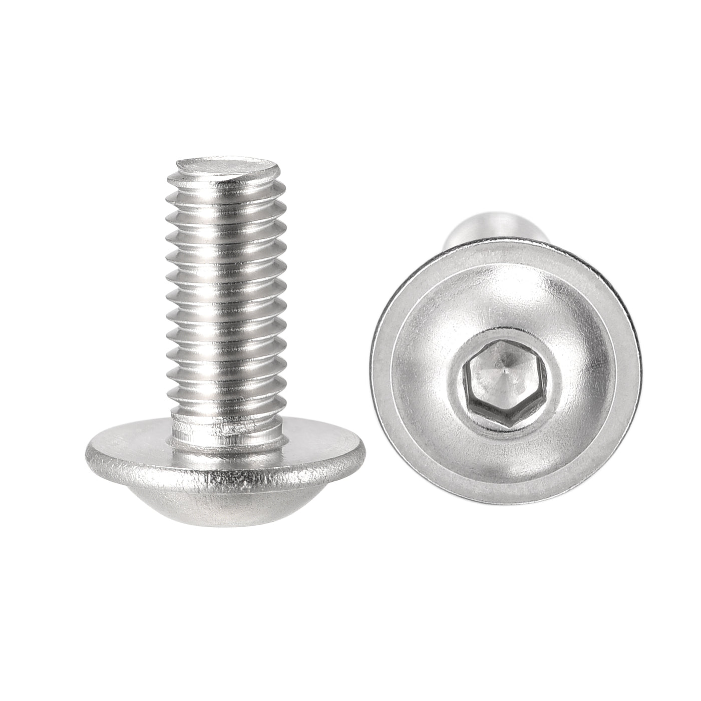 uxcell 304 Stainless Steel Flanged Button Head Socket Cap Screws