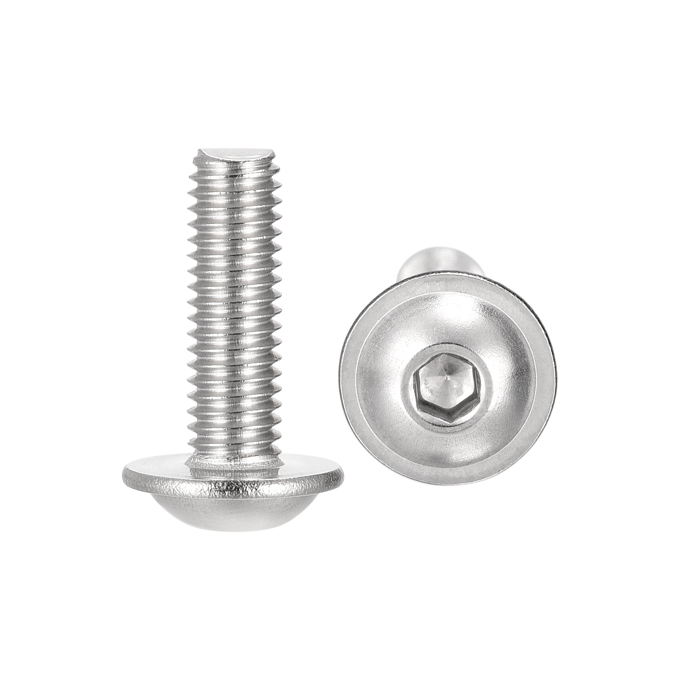 uxcell 304 Stainless Steel Flanged Button Head Socket Cap Screws