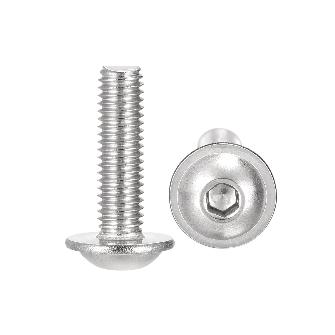 uxcell 304 Stainless Steel Flanged Button Head Socket Cap Screws