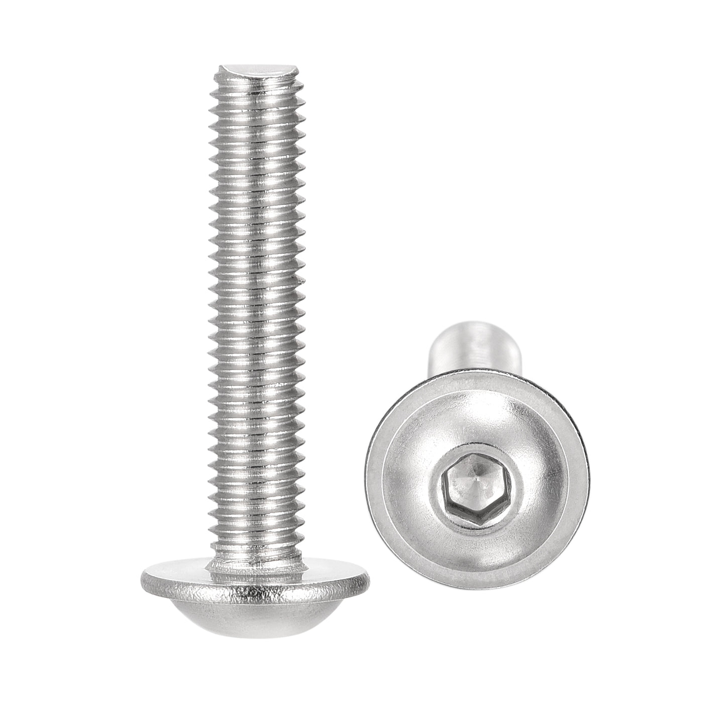 uxcell 304 Stainless Steel Flanged Button Head Socket Cap Screws
