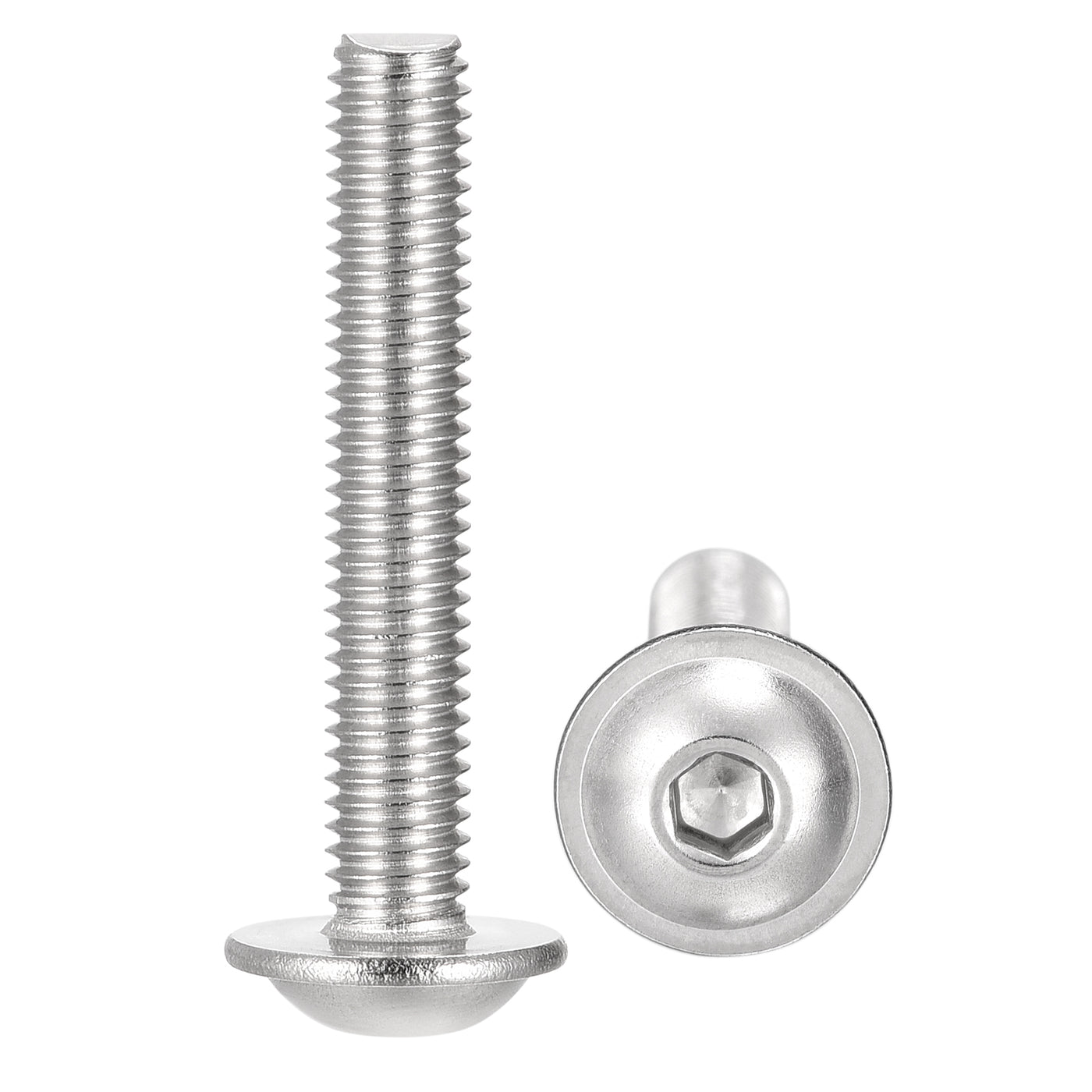 uxcell 304 Stainless Steel Flanged Button Head Socket Cap Screws