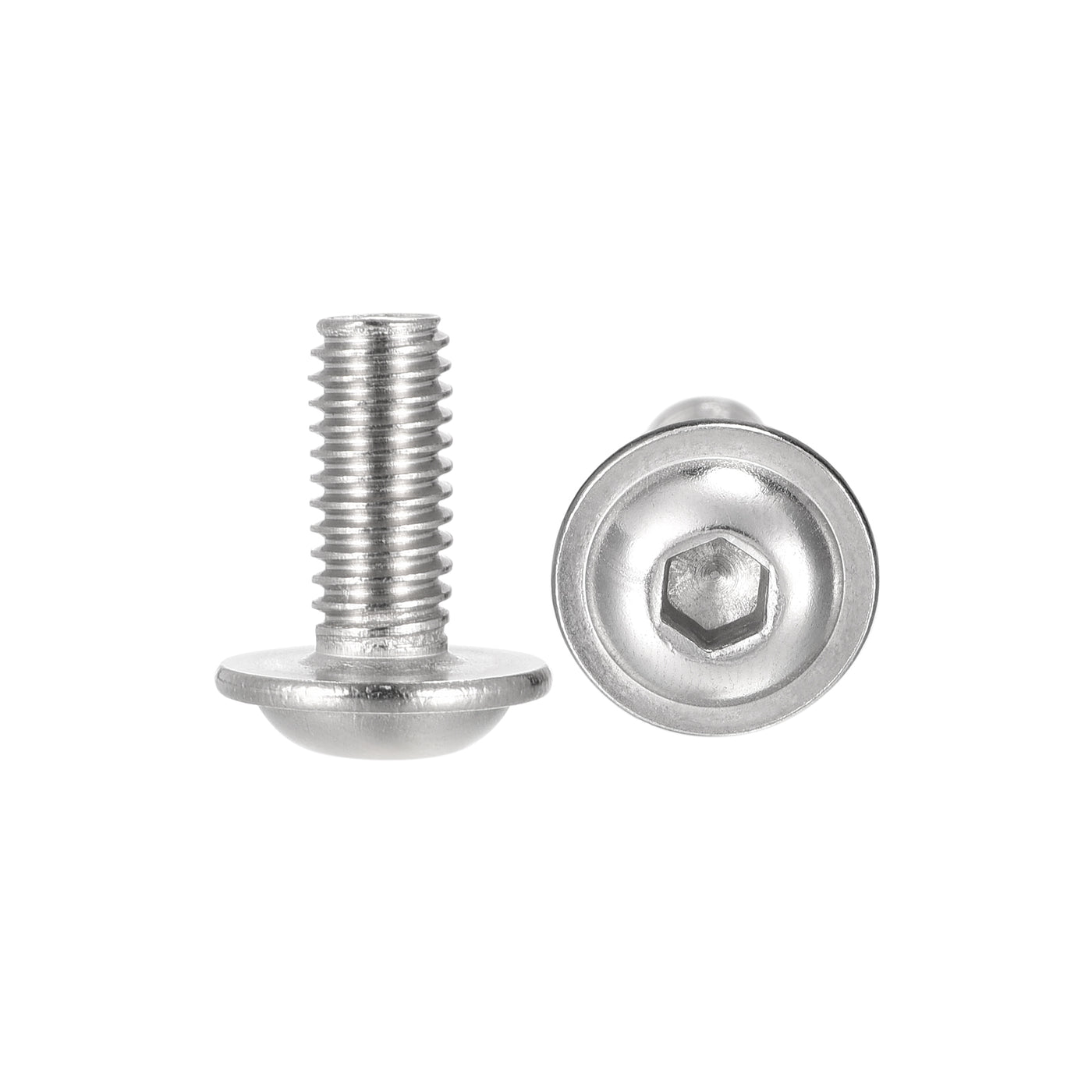 uxcell 304 Stainless Steel Flanged Button Head Socket Cap Screws