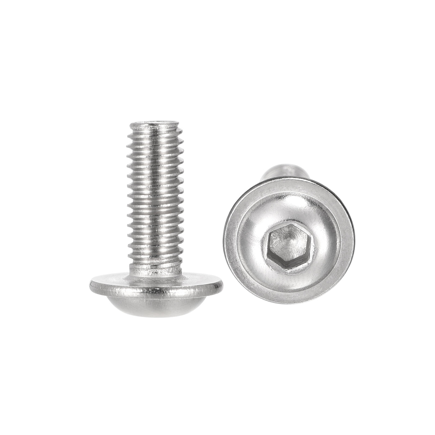 uxcell 304 Stainless Steel Flanged Button Head Socket Cap Screws