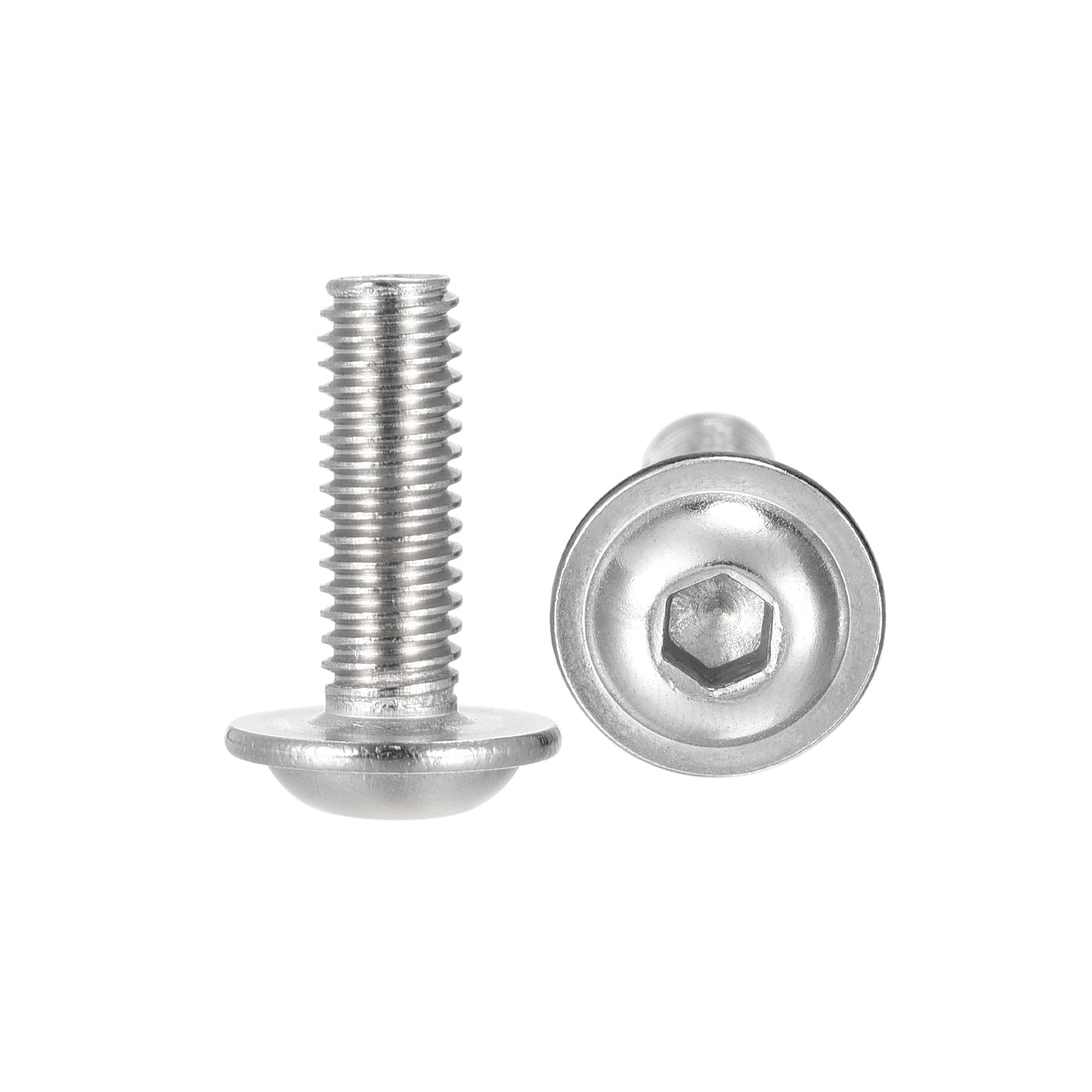 uxcell 304 Stainless Steel Flanged Button Head Socket Cap Screws