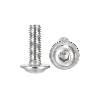 Harfington 304 Stainless Steel Flanged Button Head Socket Cap Screws