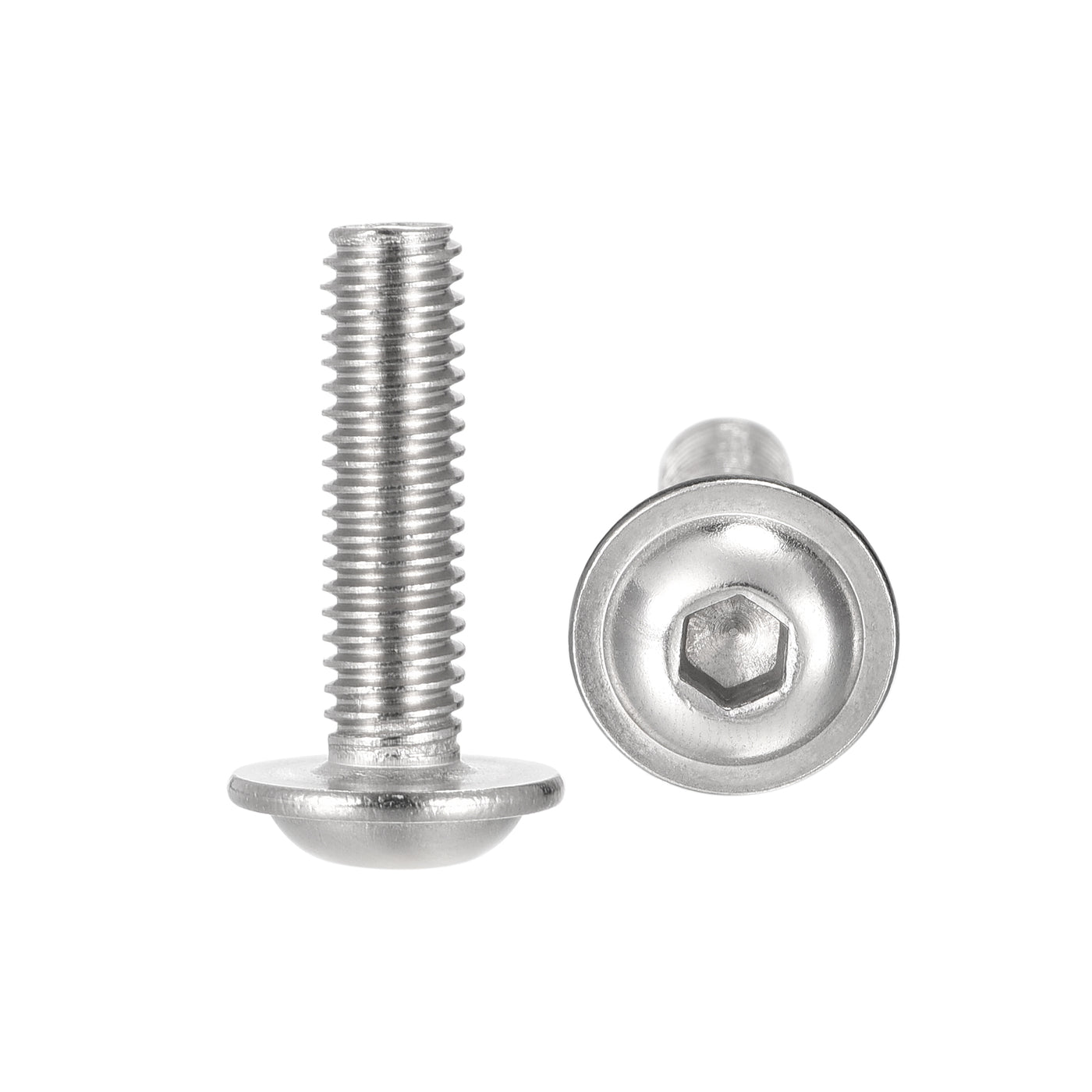 uxcell 304 Stainless Steel Flanged Button Head Socket Cap Screws