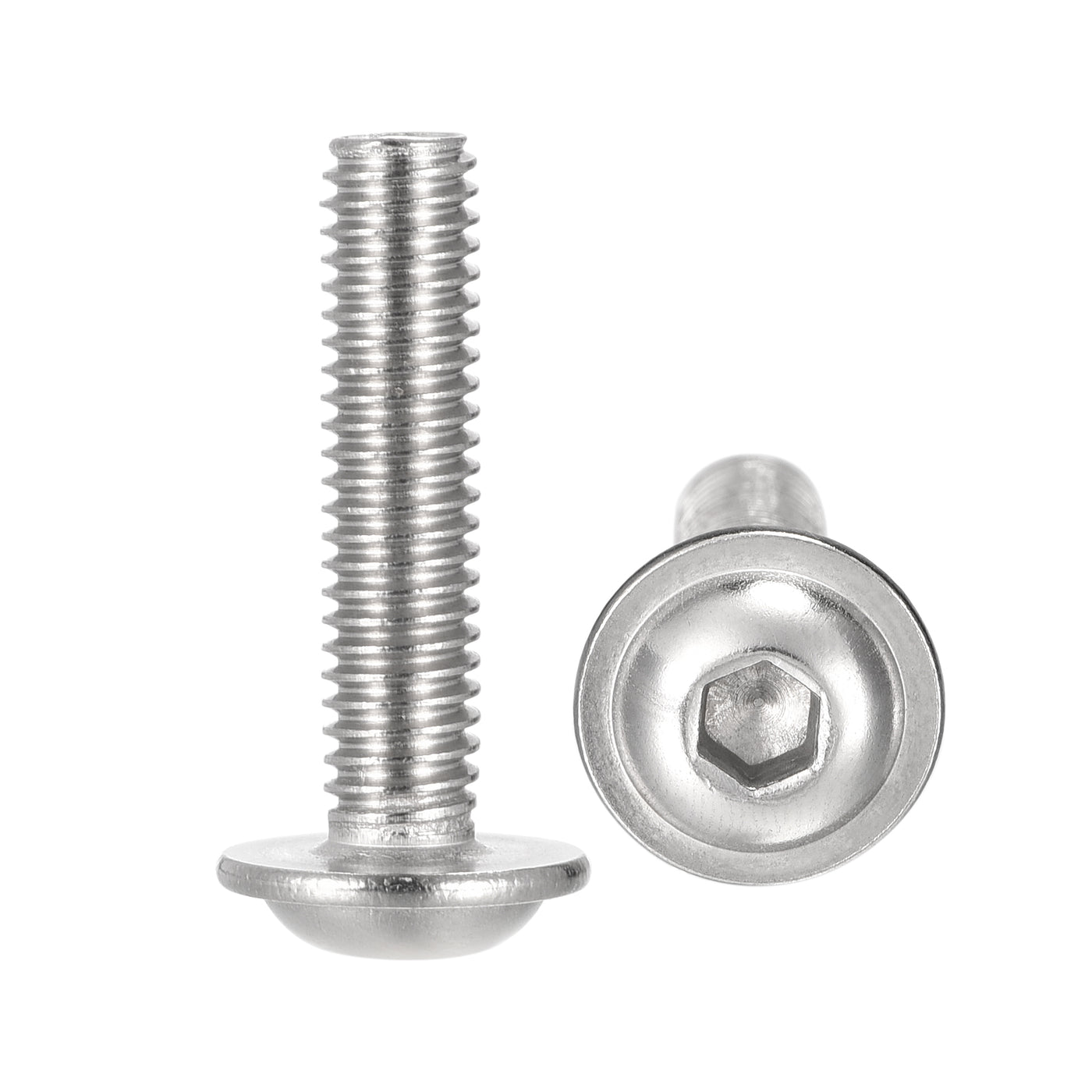 uxcell 304 Stainless Steel Flanged Button Head Socket Cap Screws
