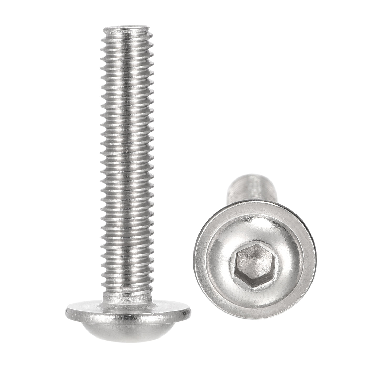 uxcell 304 Stainless Steel Flanged Button Head Socket Cap Screws