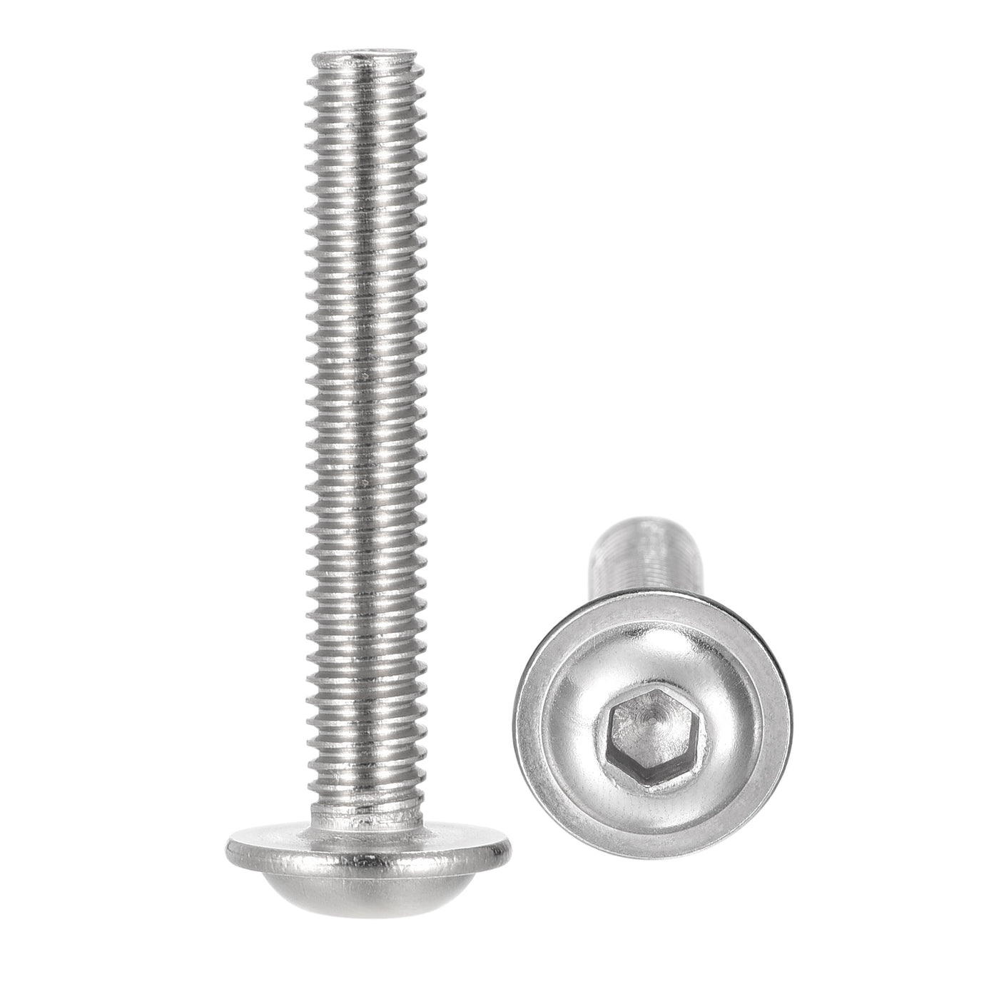 uxcell 304 Stainless Steel Flanged Button Head Socket Cap Screws