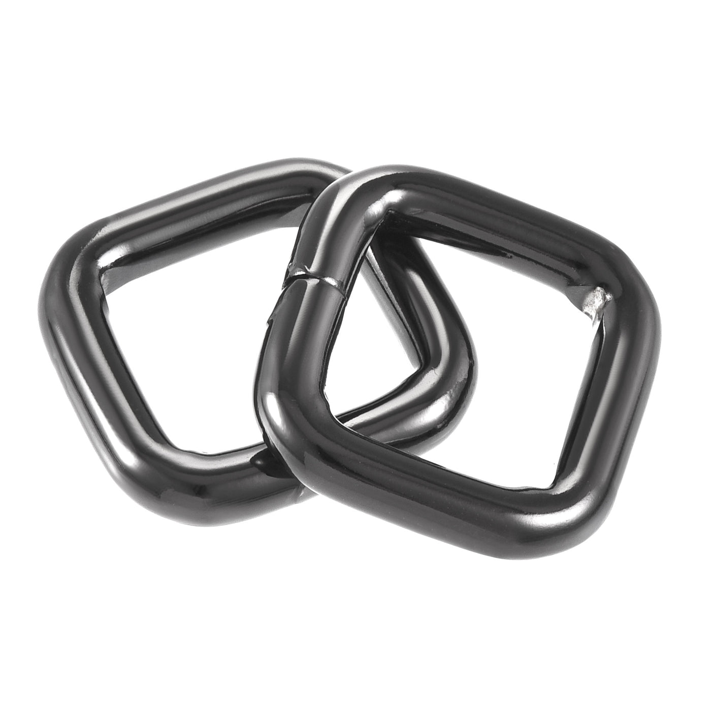 uxcell Uxcell Metal Rectangle Ring Buckles 16x16mm for Bags Belts DIY Black 20pcs