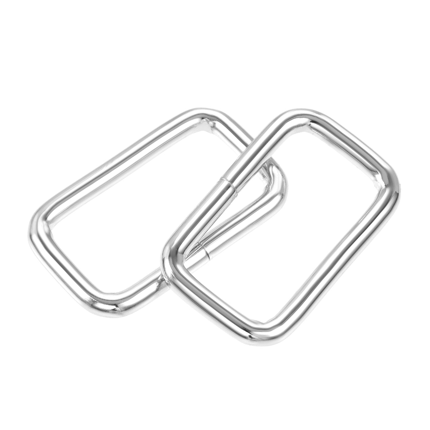uxcell Uxcell Metal Rectangle Ring Buckles 38x20mm for Bags Belts DIY Silver Tone 10pcs