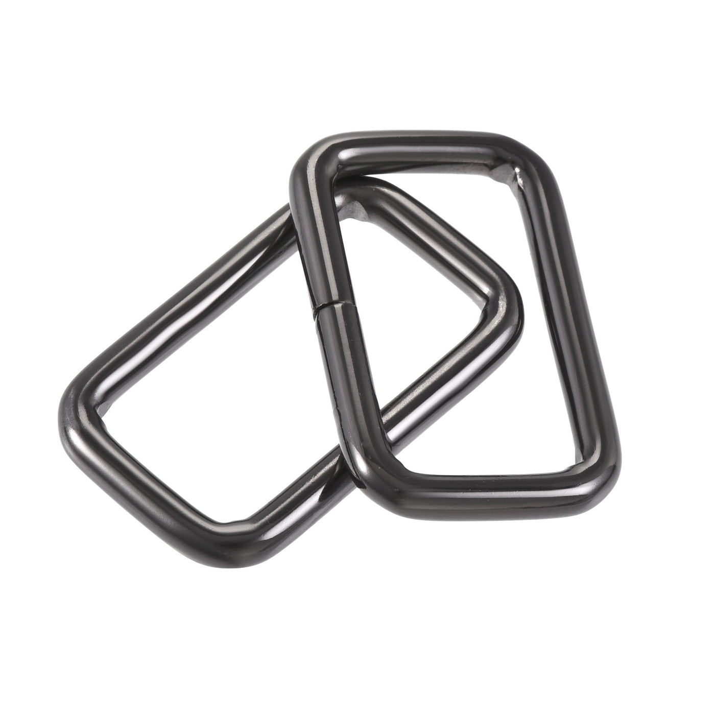 uxcell Uxcell Metal Rectangle Ring Buckles 38x20mm for Bags Belts DIY Black 20pcs