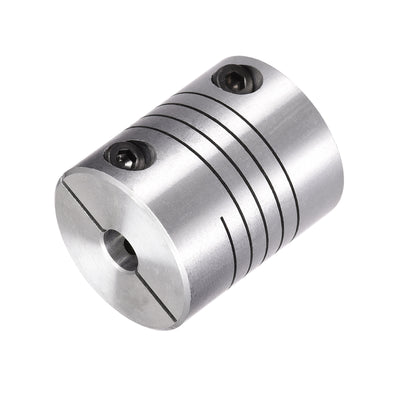 Harfington 2PCS Motor Shaft 6mm to 6.35mm Helical Beam Coupler Coupling 20mm Dia 25mm Long