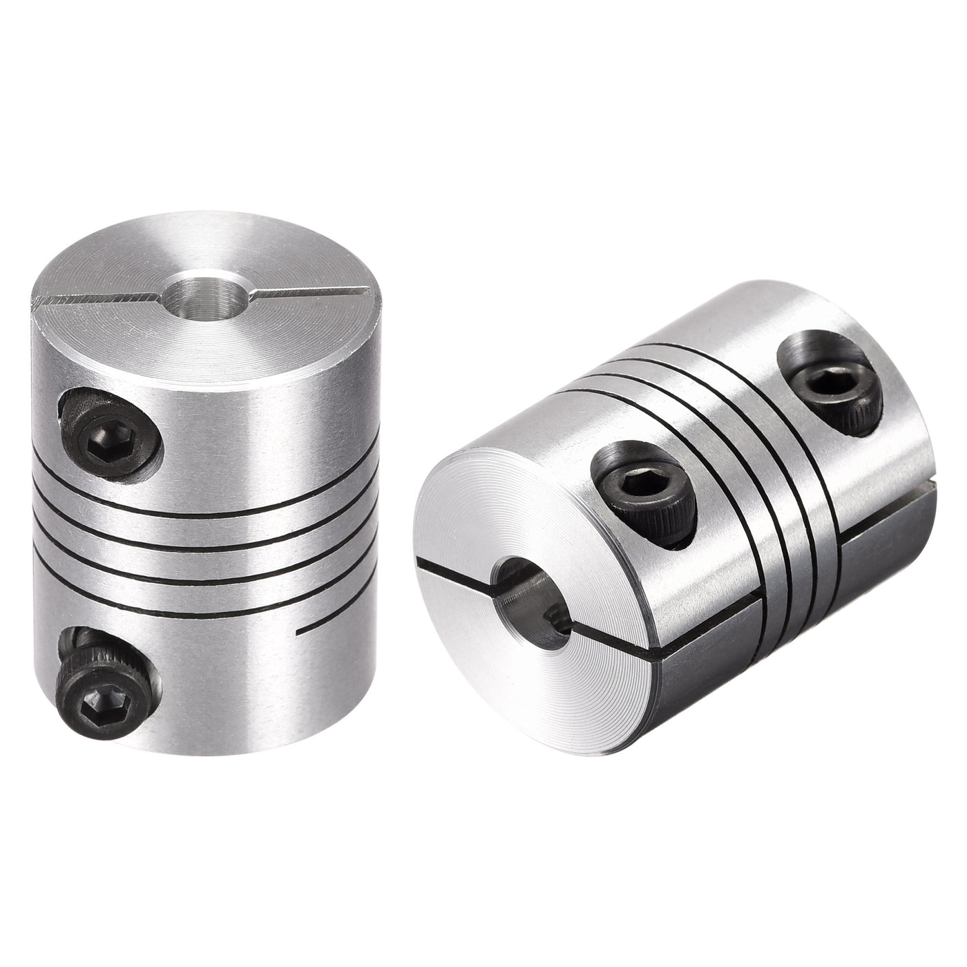 Harfington 2PCS Motor Shaft 6mm to 6.35mm Helical Beam Coupler Coupling 20mm Dia 25mm Long