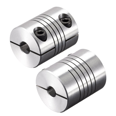 Harfington Motor Shaft 6mm to 7mm Helical Beam Coupler Coupling 25mm Dia 30mm Length