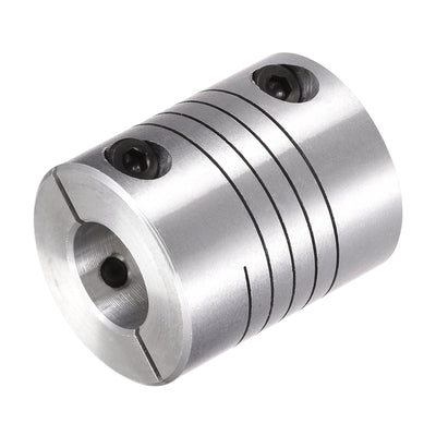 Harfington Motor Shaft 7mm to 12mm Helical Beam Coupler Coupling 25mm Dia 30mm Length