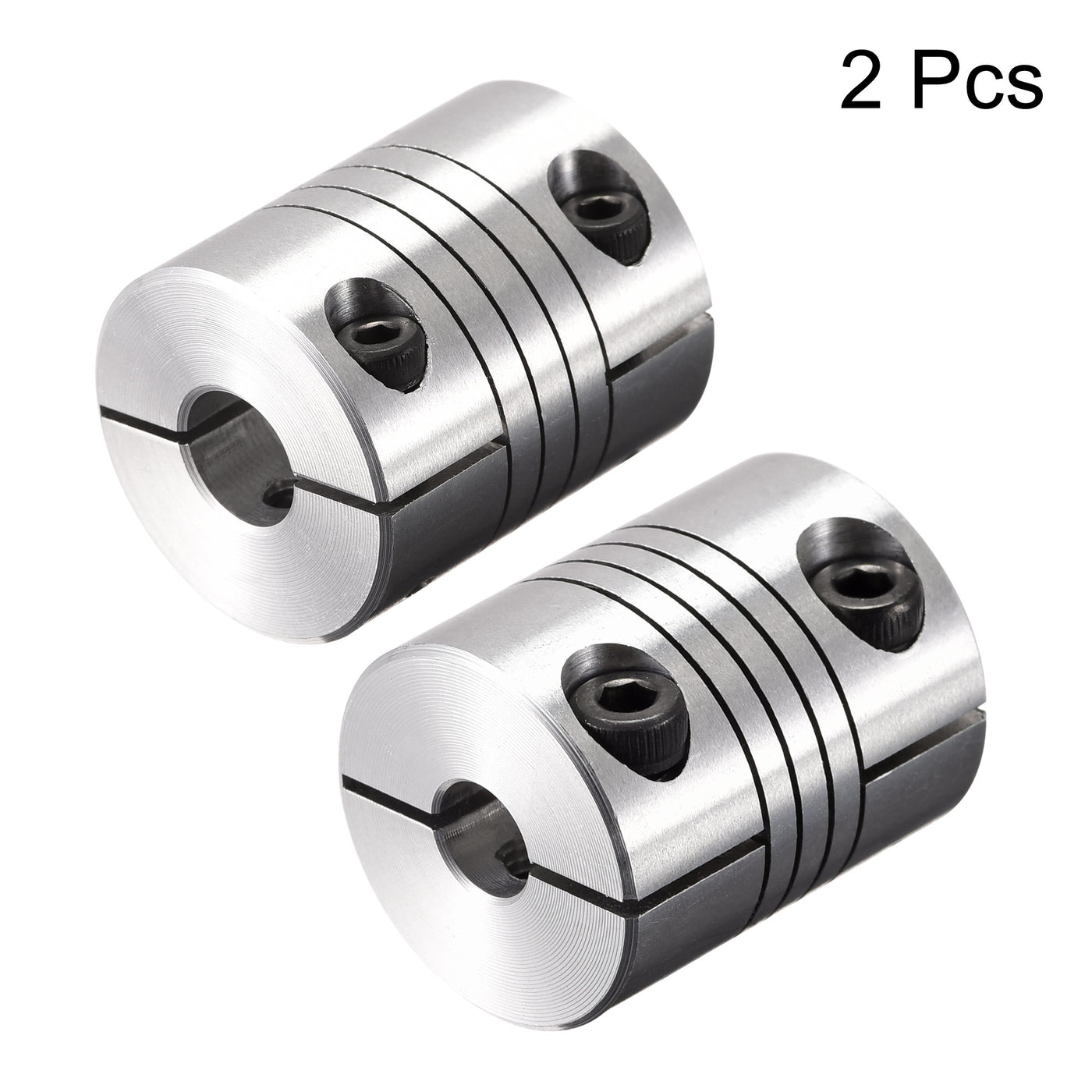 Harfington 2PCS Motor Shaft 7mm to 10mm Helical Beam Coupler Coupling 25mm Dia 30mm Length