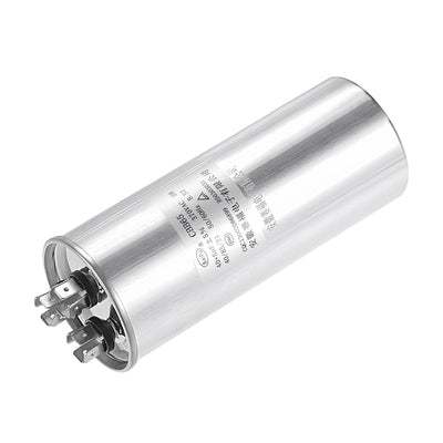 Harfington Uxcell Dual Run Capacitor Round CBB65 40/5uF MFD 370V AC 40/85/21 Aluminum Case for Air Conditioner Compressor Motor Heat Pump Condenser