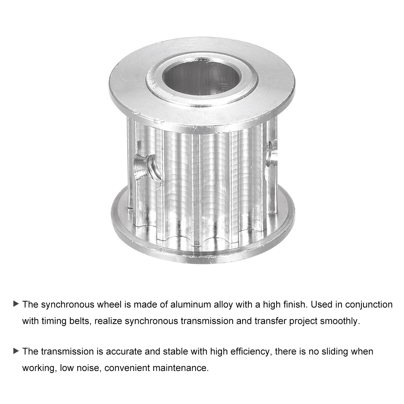 Harfington 5M 12Teeth Timing Pulley Synchronous Wheel Belt Drive without Step 20mm Height 5mm Pitch 10mm Bore for Belt, 3D Printer, CNC