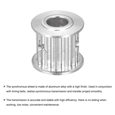 Harfington 5M 12Teeth Timing Pulley Synchronous Wheel Belt Drive without Step 20mm Height 5mm Pitch 10mm Bore for Belt, 3D Printer, CNC